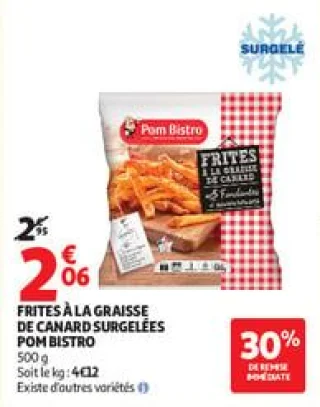 Frites à la graisse de canard surgelées pom bistro