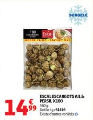 Escal escargots ail & persil x100