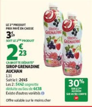 Sirop grenadine auchan