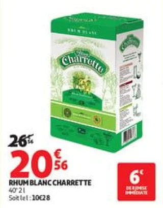 Rhum blanc charrette