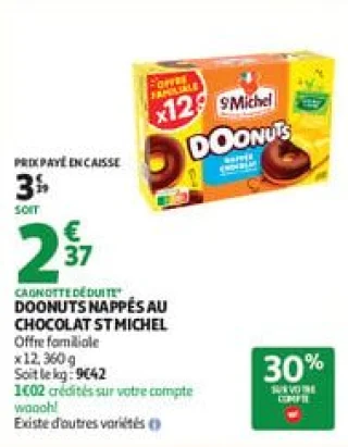 Doonuts nappés au chocolat st michel
