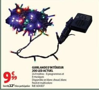 Guirlande d'intérieur 200 led actuel