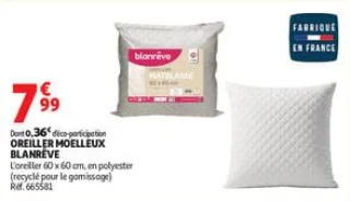 Oreiller moelleux blanrêve