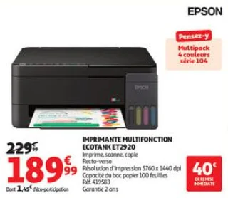 Imprimante multifonction ecotank et2920