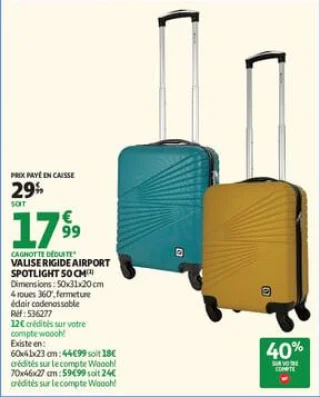 Valise rigide airport spotlight 50 cm