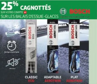 25% cagnottés<br>sur votre compte<cagnotte> sur les balais d'essuie-glaces 