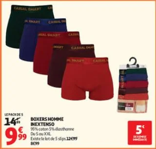 Boxers homme inextenso