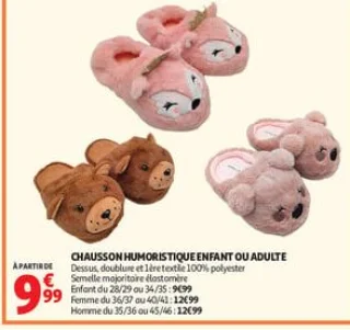 Chausson humoristique enfant ou adulte 
