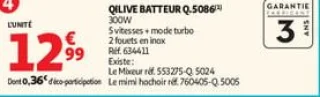 Qilive batteur q.5086