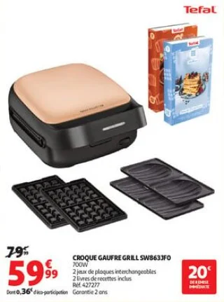 Croque gaufre grill sw863jf0