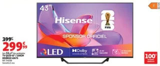 Tv qled 43" / 108cmhisense 43a7s