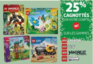 25% cagnottés<br>sur votre compte<cagnotte> sur les gammes 