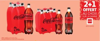 2+1 offert au choix  sur la gamme coca cola 