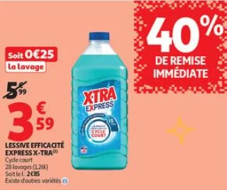 Lessive efficacité express x-tra