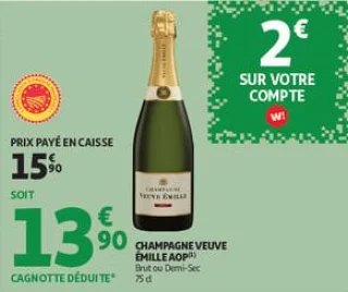 Champagne veuve émille aop