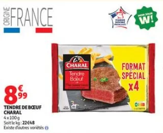 Tendre de bœuf charal