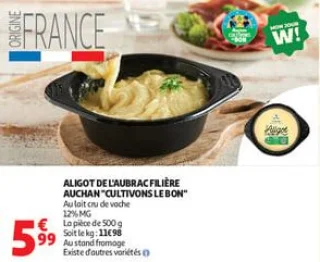 Aligot de l'aubrac filière auchan "cultivons le bon"