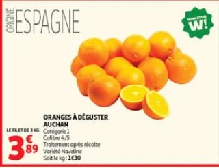 Oranges à déguster auchan