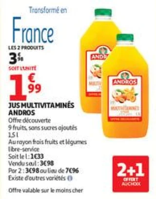 Jus multivitaminés andros    