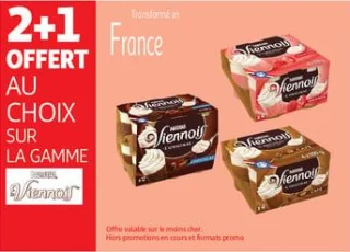 2+1 offert au choix  sur la gamme viennois 