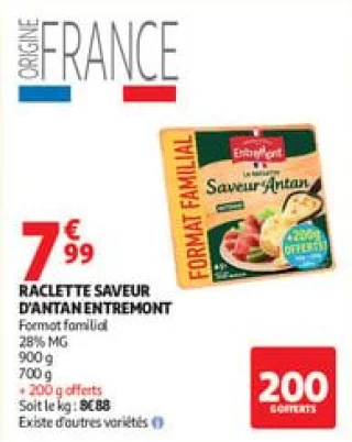 Raclette saveur d'antan entremont
