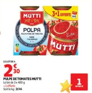 Pulpe de tomates mutti