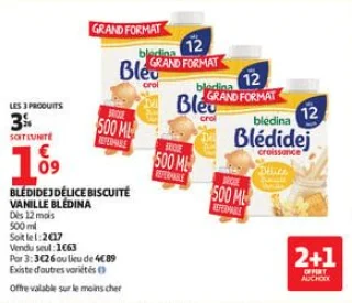  blédidej délice biscuité vanille blédina  