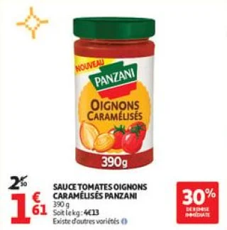 Sauce tomates oignons caramélisés panzani