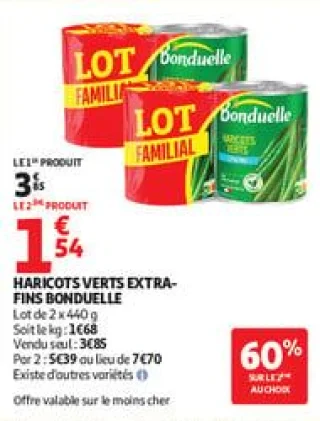 Haricots verts extra-fins bonduelle