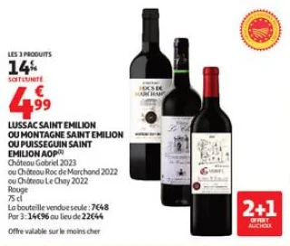 Lussac saint emilion ou montagne saint emilion ou puisseguin saint emilion aop