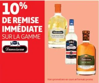 10% de remise immédiate  sur la gamme damoiseau 