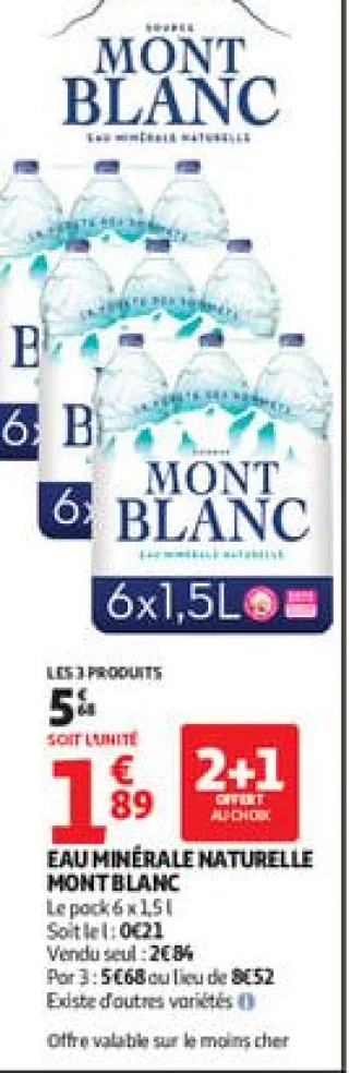 Eau minérale naturelle mont blanc