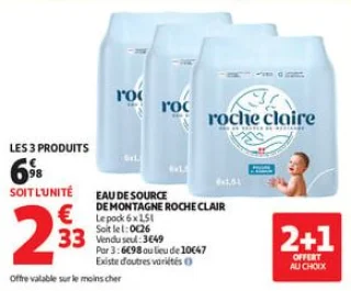 Eau de source de montagne roche clair