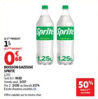 Boisson gazeuse sprite