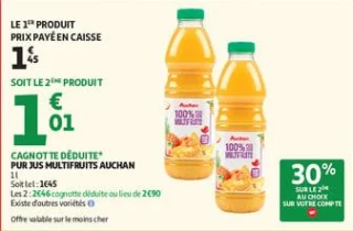 Pur jus multifruits auchan