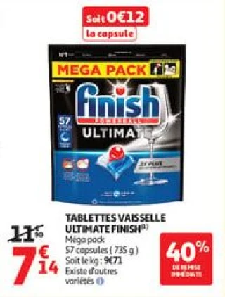 Tablettes vaisselle ultimate finish