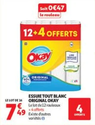 Essuie tout blanc original okay