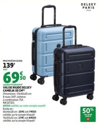 Del val abs 55cm camelia bleu ciel- 8r-tsa 