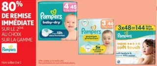 80% de remise immédiate  sur la gamme pampers 