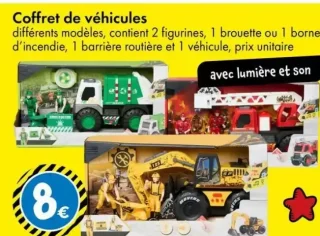 Coffret de véhicules avec figurines et accessoires