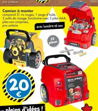 Camion à monter 35 pièces avec lumière et son