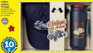 Coffret cadeau Vintage (gourde 400 ml et casquette)
