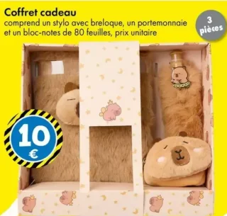 Coffret cadeau stylo, porte-monnaie et bloc-notes
