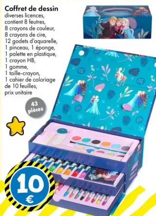 Coffret de dessin diverses licences 43 pièces