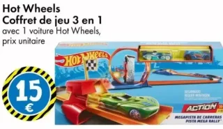 Hot Wheels Coffret de jeu 3 en 1 avec 1 voiture Hot Wheels
