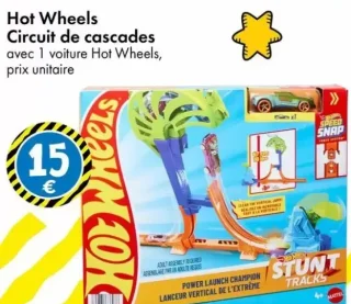 Hot Wheels Circuit de cascades avec 1 voiture Hot Wheels