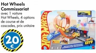 Hot Wheels Commissariat avec 1 voiture