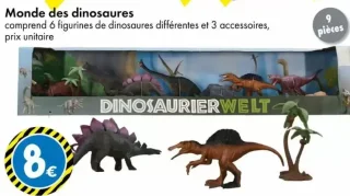 Monde des dinosaures - 6 figurines et 3 accessoires