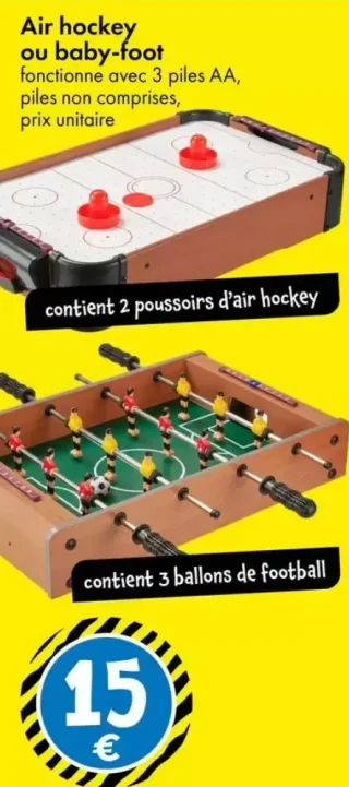 Air hockey ou baby-foot