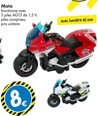 Moto jouet avec lumière et son